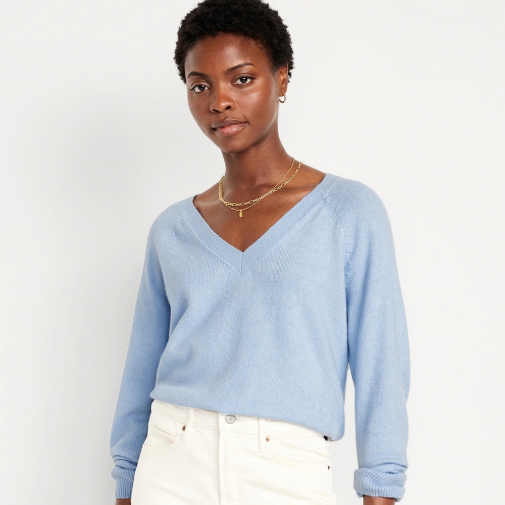 New old Navy Soft Loose V-neck Sweater petite small
